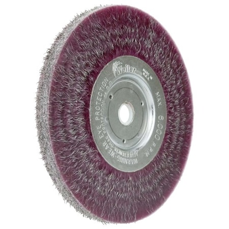 Weiler 6" Polyflex Encapsulated Face Wheel, .0104" Steel Fill, 5/8"-1/2" 35105